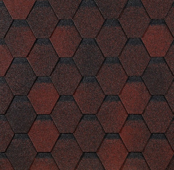 Гибкая черепица EURASIA Docke, Коллекция ШЕСТИГРАННИК Красный купить в Великом Устюге