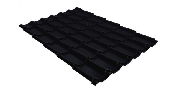 Металлочерепица классик GL 0,5 Velur20 RAL 9005 черный купить в Великом Устюге