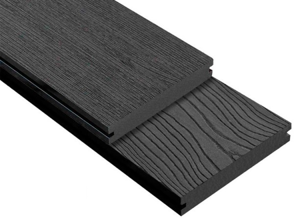 Террасная доска ДПК Outdoor 3D полнотелая STORM/OCEAN BLACK черная купить в Великом Устюге