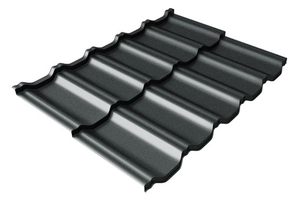 Металлочерепица модульная Квинта Uno Grand Line c 3D резом 0,5 GreenСoat Pural Matt RR2Н3 (RAL 7016 антрацитово-серый) купить в Великом Устюге