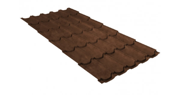 Металлочерепица квинта плюс GL 0,5 Safari Twincolor Brown купить в Великом Устюге