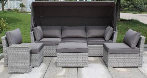 Диван-Трансформер AFINA плетеный из иск. ротанга AFM-320G Grey купить в Великом Устюге