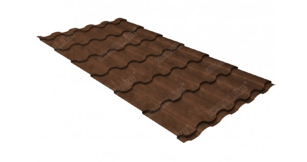 Металлочерепица кредо 0,45 Safari Twincolor Brown купить в Великом Устюге