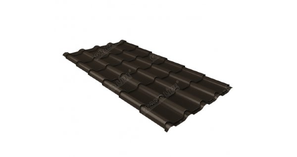 Металлочерепица камея GL 0,5 GreenCoat Pural matt RR 32 темно-коричневый (RAL 8019 серо-коричневый) купить в Великом Устюге