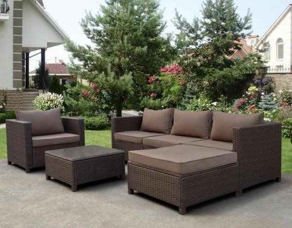 Комплект мебели AFINA плетеной из иск. ротанга YR821A Brown/Beige купить в Великом Устюге