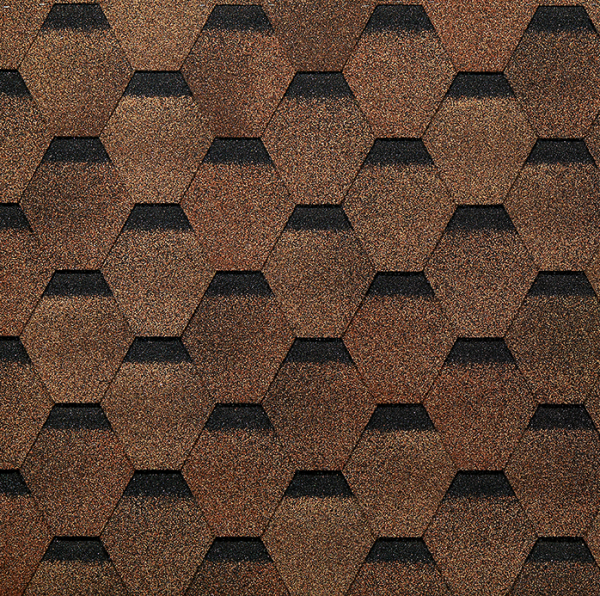 Гибкая черепица EURASIA Docke, Коллекция ШЕСТИГРАННИК Светло-коричневый купить в Великом Устюге