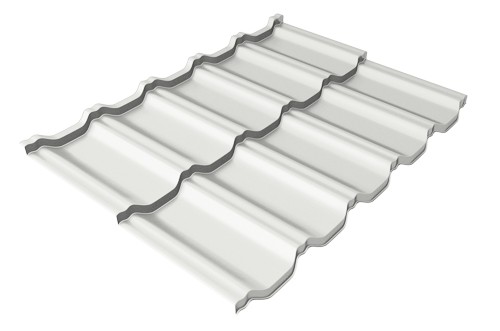 Металлочерепица модульная Квинта Uno Grand Line c 3D резом 0,5 Satin RAL 9003 сигнальный белый купить в Великом Устюге