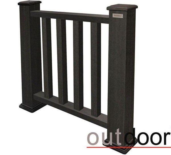 Ограждение из ДПК Outdoor Классик 3D STORM чёрный купить в Великом Устюге