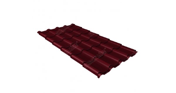 Металлочерепица камея 0,5 Satin RAL 3005 красное вино купить в Великом Устюге