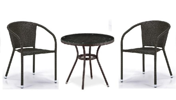 Комплект плетеной мебели AFINA из иск. ротанга Асоль-7 T282ANT/Y137C-W53 Brown 2Pcs купить в Великом Устюге