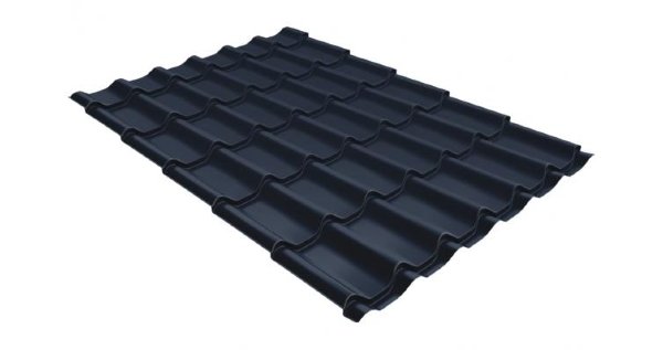 Металлочерепица классик 0,5 Satin RAL 7024 мокрый асфальт купить в Великом Устюге