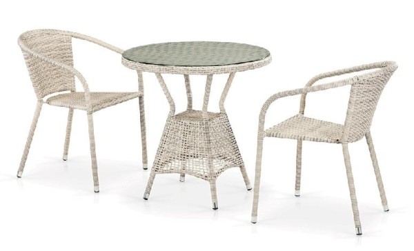 Комплект плетеной мебели AFINA из иск. ротанга T705ANT/Y137C-W85 Latte 2Pcs купить в Великом Устюге