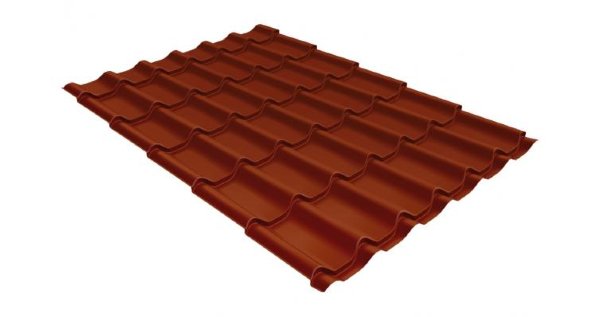 Металлочерепица классик GL 0,5 Velur20 RAL 8004 терракота купить в Великом Устюге