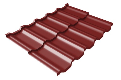 Металлочерепица модульная Квинта Uno Grand Line c 3D резом 0,5 Satin RAL 3011 коричнево-красный купить в Великом Устюге