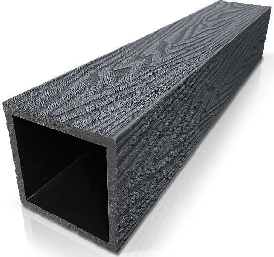 Столб ДПК 3D GardenParkett фактура дерева Графит купить в Великом Устюге