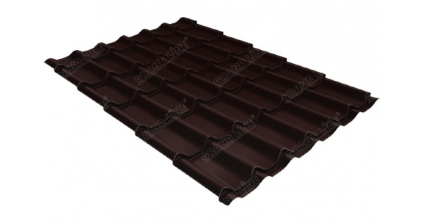 Металлочерепица классик GL 0,5 Quarzit RAL 8017 шоколад Metallic купить в Великом Устюге