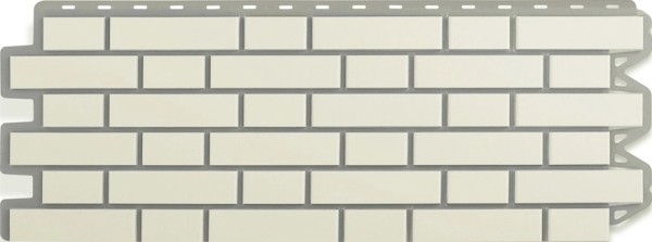 Фасадная панель Альта-Профиль, Кирпич Клинкерный, Белый купить в Великом Устюге