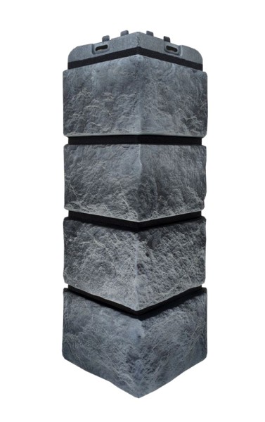 Угол наружный Grand Line Колотый Камень Антрацит, Шов чёрный купить в Великом Устюге